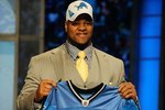 NEW YORK - APRIL 22:  Ndamukong Suh from the Nebraska Cornhuskers holds up a Detroit Lions jersey after Suh was selected by the Lions number 2 overall during the first round of the 2010 NFL Draft at Radio City Music Hall on April 22, 2010 in New York City.  (Photo by Jeff Zelevansky/Getty Images)