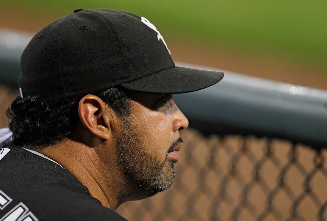 CHICAGO - JULY 07: Manager Ozzie Guillen #13 of the Chicago White Sox watches as his team takes on  the Los Angeles Angels of Anaheim at U.S. Cellular Field on July 7, 2010 in Chicago, Illinois. (Photo by Jonathan Daniel/Getty Images)