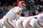 DENVER - JANUARY 03:  Quarterback Matt Cassel #7 of the Kansas City Chiefs prepares to take a snap against the Denver Broncos during NFL action at Invesco Field at Mile High on January 3, 2010 in Denver, Colorado. The Chiefs defeated the Broncos 44-24.  (Photo by Doug Pensinger/Getty Images)