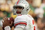 PASADENA, CA - JANUARY 01:  Quarterback Terrelle Pryor #2 of the Ohio State Buckeyes drops back to pass against the Oregon Ducks during the 96th Rose Bowl game on January 1, 2010 in Pasadena, California.  (Photo by Stephen Dunn/Getty Images)