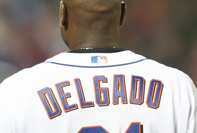 NEW YORK - MAY 06:  Carlos Delgado #21 of the New York Mets against the Philadelphia Phillies at Citi Field on May 6, 2009 in the Flushing neighborhood of the Queens borough of New York City.  (Photo by Nick Laham/Getty Images)