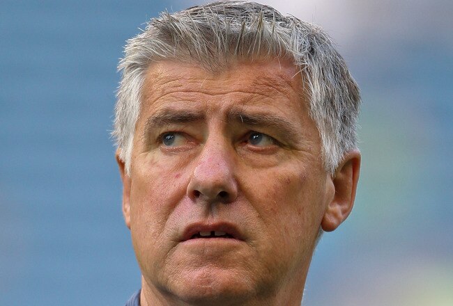 SEATTLE - JULY 11:  Head coach Sigi Schmid of the Seattle Sounders FC looks on during warm-ups prior to the game against FC Dallas on July 11, 2010 at Qwest Field in Seattle, Washington. (Photo by Otto Greule Jr/Getty Images)
