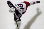 NEWARK, NJ - MARCH 23:  Derick Brassard #16 of the Columbus Blue Jackets warms up before playing against the New Jersey Devils at the Prudential Center on March 23, 2010 in Newark, New Jersey.  (Photo by Jim McIsaac/Getty Images)