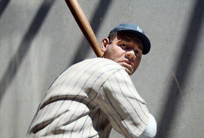 COOPERSTOWN, NY - JULY 25:  A statue of Babe Ruth is seen at the National Baseball Hall of Fame during induction weekend on July 25, 2009 in Cooperstown, New York.  (Photo by Jim McIsaac/Getty Images)