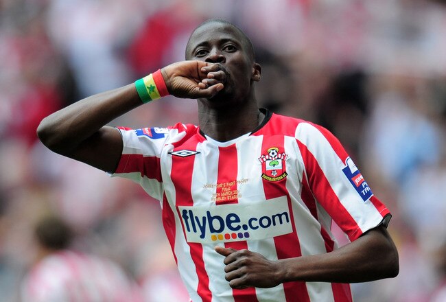 LONDON, ENGLAND - MARCH 28:  Ndiaye Papa Waigo of Southampton celebrates after scoring during the Johnstone's Paint Trophy Final between Southampton and Carlisle United at Wembley Stadium on March 28, 2010 in London, England.  (Photo by Shaun Botterill/Getty Images)