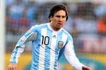 CAPE TOWN, SOUTH AFRICA - JULY 03:  Lionel Messi of Argentina in action during the 2010 FIFA World Cup South Africa Quarter Final match between Argentina and Germany at Green Point Stadium on July 3, 2010 in Cape Town, South Africa.  (Photo by Joern Pollex/Getty Images)