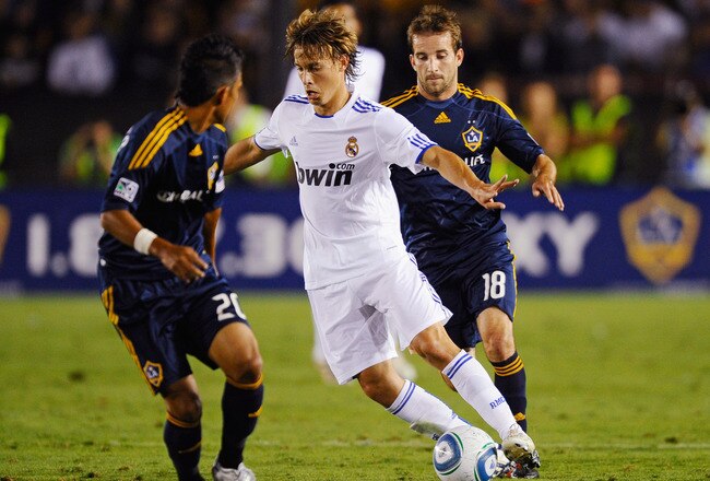 PASADENA, CA - AUGUST 07:  Sergio Canales of Real Madrid during the pre-season friendly soccer match against Los Angeles Galaxy on August 7, 2010 at the Rose Bowl in Pasadena, California. Real Madrid will travel back to Spain after the soccer match completing their pre-season USA tour.  (Photo by Kevork Djansezian/Getty Images)