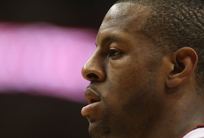 PHILADELPHIA - APRIL 30:  Andre Iguodala #9 of the Philadelphia 76ers looks on against the Orlando Magic during Game Six of the Eastern Conference Quarterfinals at Wachovia Center on April 30, 2009 in Philadelphia, Pennsylvania. NOTE TO USER: User expressly acknowledges and agrees that, by downloading and or using this photograph, User is consenting to the terms and conditions of the Getty Images License Agreement.  (Photo by Nick Laham/Getty Images)