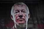 LONDON, ENGLAND - AUGUST 08:  An image of Manchester United manager Sir Alex Ferguson hangs on a banner prior to the FA Community Shield match between Chelsea and Manchester United at Wembley Stadium on August 8, 2010 in London, England.  (Photo by Shaun Botterill/Getty Images)