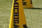 ANN ARBOR, MI - SEPTEMBER 19:  Michigan Wolverines cheerleaders' megaphones sit on the sideline before the game with the Eastern Michigan Eagles at Michigan Stadium on September 19, 2009 in Ann Arbor, Michigan.  Michigan won 45-17.  (Photo by Stephen Dunn/Getty Images)