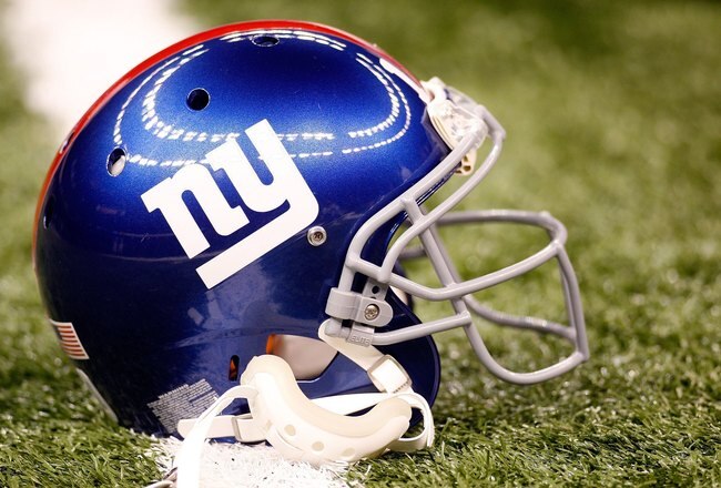 NEW ORLEANS - OCTOBER 18:  Eli Manning #10 of the New York Giants' helmet rests on the field prior to their NFL game against the New Orleans Saints at the Louisiana Superdome on October 18, 2009 in New Orleans, Louisiana.  (Photo by Chris Graythen/Getty Images)