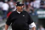 EAST RUTHERFORD, NJ - NOVEMBER 15:  Head coach Rex Ryan of the New York Jets shouts from the sidelines against the Jacksonville Jaguars on November 15, 2009 at Giants Stadium in East Rutherford, New Jersey. Jacksonville defeated the Jets 24-22.  (Photo by Jim McIsaac/Getty Images)
