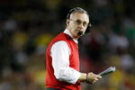 PASADENA, CA - JANUARY 01:  Head coach Jim Tressel of the Ohio State Buckeyes is seen during the 96th Rose Bowl game against the Oregon Ducks on January 1, 2010 in Pasadena, California.  (Photo by Jeff Gross/Getty Images)
