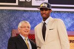 NEW YORK - JUNE 24:  Paul George stands with NBA Commisioner David Stern after being drafted tenth by The Indiana Pacers at Madison Square Garden on June 24, 2010 in New York City.  NOTE TO USER: User expressly acknowledges and agrees that, by downloading and or using this photograph, User is consenting to the terms and conditions of the Getty Images License Agreement. (Photo by Al Bello/Getty Images)