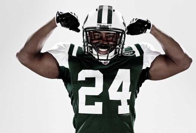 NEW YORK - MARCH 16:  New York Jets Darrelle Revis poses for a portrait on March 16, 2010 in New York, New York.  (Photo by Chris McGrath/Getty Images)