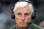KANSAS CITY, MO - NOVEMBER 24: Bob Knight former head coach, looks on as an ESPN commentator during the CBE Classic games on November 24, 2008 at the Sprint Center in Kansas City, Missouri. (Photo by Jamie Squire/Getty Images)