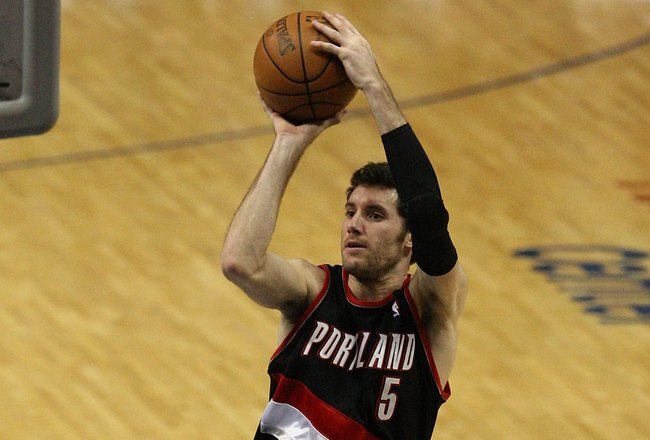 DALLAS - FEBRUARY 04:  Rudy Fernandez #5 of the Portland Trail Blazers during play against the Dallas Mavericks on February 4, 2009 at American Airlines Center in Dallas, Texas.  NOTE TO USER: User expressly acknowledges and agrees that, by downloading and/or using this Photograph, user is consenting to the terms and conditions of the Getty Images License Agreement.  (Photo by Ronald Martinez/Getty Images)