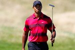KOHLER, WI - AUGUST 15:  Tiger Woods watches his putt on the 17th hole during the final round of the 92nd PGA Championship on the Straits Course at Whistling Straits on August 15, 2010 in Kohler, Wisconsin.  (Photo by Sam Greenwood/Getty Images)