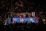 LAS VEGAS - MAY 01:  A general view of (R-L) Floyd Mayweather Jr. and Shane Mosley in the ring during the welterweight fight at the MGM Grand Garden Arena on May 1, 2010 in Las Vegas, Nevada.  (Photo by Ethan Miller/Getty Images)