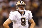 NEW ORLEANS - AUGUST 21:  Drew Brees #9 of the New Orleans Saints in action against the Houston Texans at the Louisiana Superdome on August 21, 2010 in New Orleans, Louisiana.  (Photo by Chris Graythen/Getty Images)