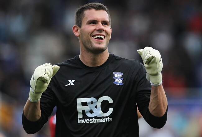 BIRMINGHAM, ENGLAND - AUGUST 21:  Ben Foster goalkeeper for Birmingham celebrates victory after the Barclays Premier League match between Birmingham City and Blackburn Rovers at St Andrew's Stadium on August 21, 2010 in Birmingham, England.  (Photo by Hamish Blair/Getty Images)