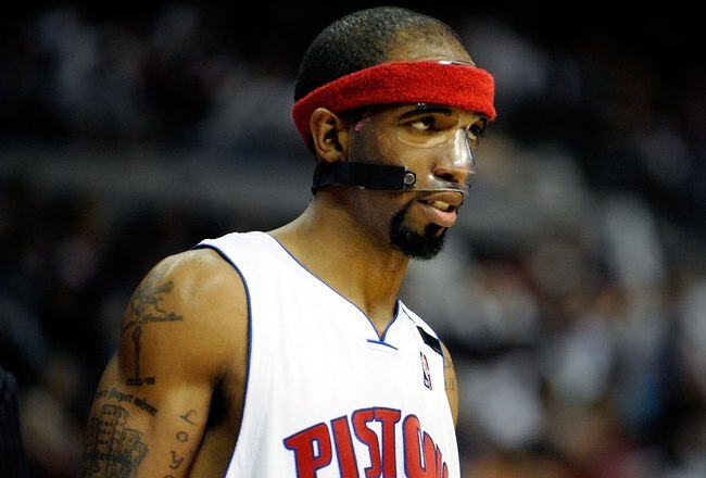 AUBURN HILLS, MI - APRIL 24:  Richard Hamilton #32 of the Detroit Pistons looks across the court in Game Three of the Eastern Conference Quarterfinals against the Cleveland Cavaliers during the 2009 NBA Playoffs at the Palace of Auburn Hills on April 24, 2009 in Auburn Hills, Michigan.  The Cavaliers won 79-68.  NOTE TO USER: User expressly acknowledges and agrees that, by downloading and or using this photograph, User is consenting to the terms and conditions of the Getty Images License Agreement.  (Photo by Gregory Shamus/Getty Images)
