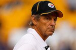 PITTSBURGH - AUGUST 14:  Defensive Coordinator Dick LeBeau of the Pittsburgh Steelers walks around prior to the preseason game against the Detroit Lions  on August 14, 2010 at Heinz Field in Pittsburgh, Pennsylvania.  (Photo by Jared Wickerham/Getty Images)