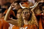 AUSTIN, TX - SEPTEMBER 19:  A Texas Longhorn fan during a game against the Texas Tech Red Raiders at Darrell K Royal-Texas Memorial Stadium on September 19, 2009 in Austin, Texas.  (Photo by Ronald Martinez/Getty Images)