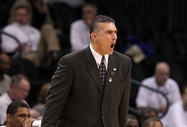 OKLAHOMA CITY - MARCH 20:  Head coach Frank Martin of the Kansas State Wildcats reacts against the Brigham Young Cougars during the second round of the 2010 NCAA men's basketball tournament at Ford Center on March 20, 2010 in Oklahoma City, Oklahoma.  (Photo by Ronald Martinez/Getty Images)