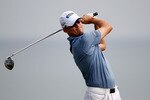 KOHLER, WI - AUGUST 14:  Zach Johnson hits tee shot on the ninth hole during the third round of the 92nd PGA Championship on the Straits Course at Whistling Straits on August 14, 2010 in Kohler, Wisconsin.  (Photo by Chris Graythen/Getty Images)