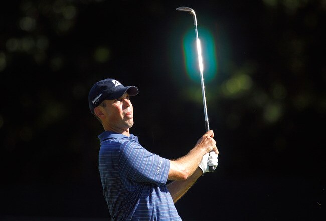 PARAMUS, NJ - AUGUST 29:  Matt Kuchar watches his fourth shot on the 13th hole during the final round of The Barclays at the Ridgewood Country Club on August 29, 2010 in Paramus, New Jersey.  (Photo by Scott Halleran/Getty Images)