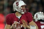 PALO ALTO, CA - NOVEMBER 28:  Andrew Luck #12 of the Stanford Cardinal in action during their game against the Notre Dame Fighting Irish at Stanford Stadium on November 28, 2009 in Palo Alto, California.  (Photo by Ezra Shaw/Getty Images)