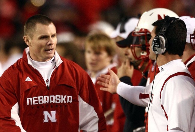 SAN DIEGO - DECEMBER 30:  Head Strength Coach James Dobson of the University of Nebraska Cornhuskers paces the sideline during the Pacific Life Holiday Bowl against University of Arizona Wildcats on December 30, 2009 at Qualcomm Stadium in San Diego, California. The Cornhuskers defeated the Wildcats 33-0. (Photo By Donald Miralle/Getty Images)