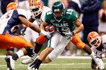 NEW ORLEANS - NOVEMBER 07:  Wide receiver Casey Robottom #19 of the Tulane Green Wave runs the ball against the UTEP Miners at Louisana Superdome on November 7, 2009 in New Orleans, Louisiana.  (Photo by Ronald Martinez/Getty Images)