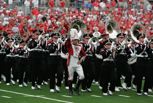 COLUMBUS, OH - SEPTEMBER 8:  The Ohio State Buckeyes marching band performs on the field before the game against the Akron Zips at Ohio Stadium on September 8, 2007 in Columbus, Ohio. Ohio State won 20-2. (Photo by David Maxwell/Getty Images)