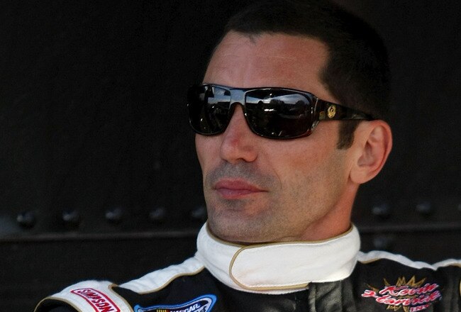 MONTREAL - AUGUST 28: Max Papis, driver of the #33 Rheem Chevrolet, sits in the garage area during qualifying for the NASCAR Nationwide Series NAPA Auto Parts 200 at Circuit Gilles-Villeneuve on August 28, 2010 in Montreal, Canada.  (Photo by Geoff Burke/Getty Images)