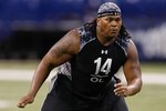 INDIANAPOLIS, IN - FEBRUARY 27: Offensive lineman Chris Degeare of Wake Forest runs during the NFL Scouting Combine presented by Under Armour at Lucas Oil Stadium on February 27, 2010 in Indianapolis, Indiana. (Photo by Scott Boehm/Getty Images)