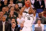 INDIANAPOLIS - APRIL 03:  Durrell Summers #15 of the Michigan State Spartans shoots the ball against the Butler Bulldogs during the National Semifinal game of the 2010 NCAA Division I Men's Basketball Championship on April 3, 2010 in Indianapolis, Indiana.  (Photo by Kevin C. Cox/Getty Images)