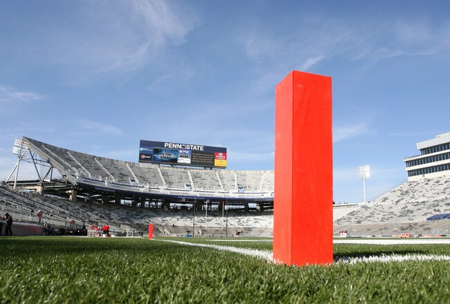 STATE COLLEGE, PA - NOVEMBER 7: A view of the field from the south end zone before a game between the Penn State Nittany Lions and the Ohio State Buckeyes on November 7, 2009 at Beaver Stadium in State College, Pennsylvania. (Photo by Hunter Martin/Getty Images)