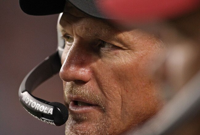 CHICAGO - AUGUST 28: Head coach Ken Whisenhunt of the Arizona Cardinals watches as his team takes on the Chicago Bears during a preseason game at Soldier Field on August 28, 2010 in Chicago, Illinois. The Cardinals defeated the Bears 14-9. (Photo by Jonathan Daniel/Getty Images)