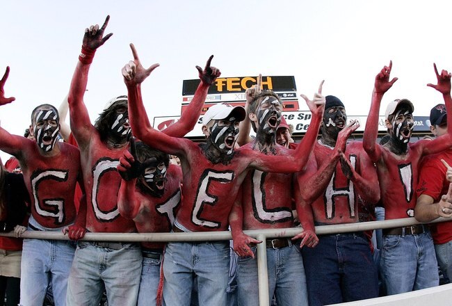 LUBBOCK, TX-OCTOBER 28: Texas Tech Red Raiders fans get loud before their game against  the Texas Longhorns at Jones AT&T Stadium on October 28, 2006 in Lubbock, Texas. (Photo by Layne Murdoch/Getty Images)