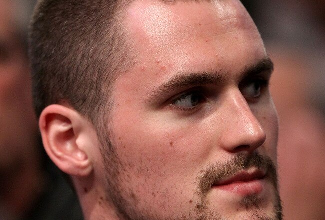LOS ANGELES, CA - JUNE 06:  Kevin Love of the Minnesota Timberwolves attends Game Two of the 2010 NBA Finals between the Boston Celtics and the Los Angeles Lakers at Staples Center on June 6, 2010 in Los Angeles, California. NOTE TO USER: User expressly acknowledges and agrees that, by downloading and/or using this Photograph, user is consenting to the terms and conditions of the Getty Images License Agreement  (Photo by Christian Petersen/Getty Images)