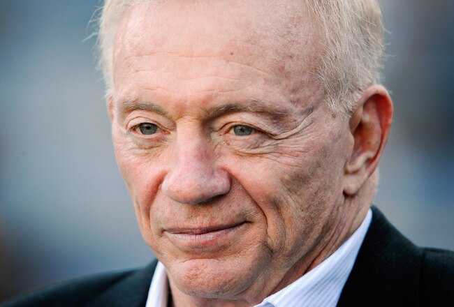 SAN DIEGO - AUGUST 21:  Dallas Cowboys owner Jerry Jones during preseason game against the San Diego Chargers at Qualcomm Stadium on August 21, 2010 in San Diego, California.  (Photo by Kevork Djansezian/Getty Images)