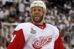 PITTSBURGH - JUNE 04:  Kirk Maltby #18 of the Detroit Red Wings skates against the Pittsburgh Penguins during Game Four of the 2009 NHL Stanley Cup Finals on June 4, 2009 at Mellon Arena in Pittsburgh, Pennsylvania.  (Photo by Jim McIsaac/Getty Images)