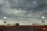 FRISCO, TX - NOVEMBER 12:  A general view of play between the Houston Dynamo and the New England Revolution with gray clouds overhead during the 2006 MLS Cup at Pizza Hut Park on November 12, 2006 in Frisco, Texas. (Photo by Ronald Martinez/Getty Images)