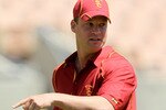 LOS ANGELES, CA - MAY 01:  Head coach Lane Kiffin looks on during the  USC Trojans spring game on  May 1, 2010 at the Los Angeles Memorial Coliseum in Los Angeles, California.  (Photo by Stephen Dunn/Getty Images)