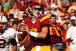 LOS ANGELES, CA - NOVEMBER 14:  Quarterback Matt Barkley #7 of the USC Trojans throws a pass against the Stanford Cardinal on November 14, 2009 at the Los Angeles Coliseum in Los Angeles, California.  Stanford won 55-21.  (Photo by Stephen Dunn/Getty Images)