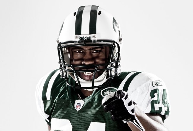 NEW YORK - MARCH 16:  New York Jets Darrelle Revis poses for a portrait on March 16, 2010 in New York, New York.  (Photo by Chris McGrath/Getty Images)