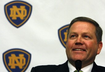 SOUTH BEND, IN - DECEMBER 11: Brian Kelly attends a press discussion where he was declared latest football conduct manager during Notre Dame University upon Dec 11, 2009 in South Bend, Indiana. Kelly many not long ago led a University of Cincinnati to dual uninterrupted Bowl Championship Series appearances together with a undiluted 12-0 jot down this past season. (Photo by Frank Polich/Getty Images)