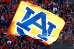 AUBURN, AL - NOVEMBER 27:  A flag for the Auburn Tigers is flown during the game against the Alabama Crimson Tide at Jordan-Hare Stadium on November 27, 2009 in Auburn, Alabama.  (Photo by Kevin C. Cox/Getty Images)